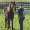 Meeting Patience for the first time, at release from quarantine on the East Coast.